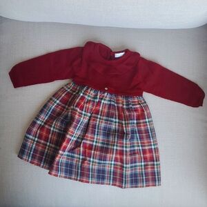 Wedoble Baby Girls Red Tartan Dress - 12m